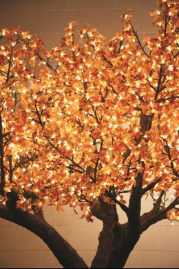 880 Light 7' Red Leaf Maple Tree, Warm White LEDS