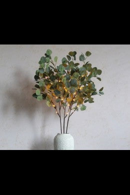 40" Eucalyptus Branch with 48 LED Warm White Light