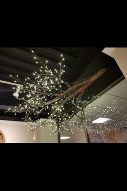 480 Warm White LED Branch Chandelier, Natural 6 1/2' W 7' H